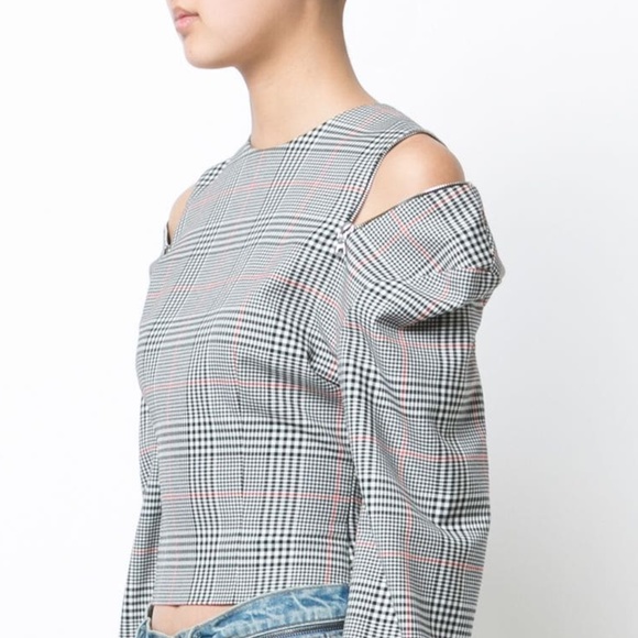 Monse Glen Plaid Top sz M - Picture 4 of 9